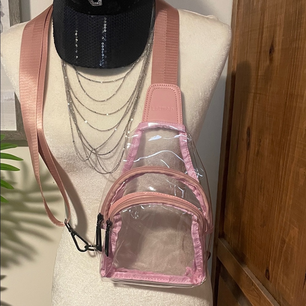 Chic Pink Transparent Backpack - Picture 5 of 8